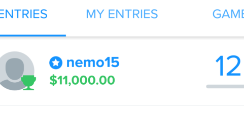 DFSR User nemo15 Wins $11K on FanDuel Using Premium Projections